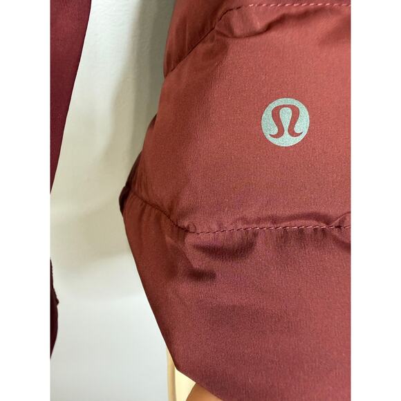Lululemon Down for It All Jacket In Red Merlot Puffer Women's Sz 2 - Picture 11 of 14